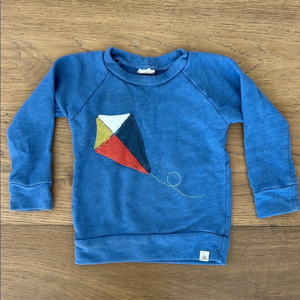Little Road Co (formerly Lulu and Roo) Blue Kite Graphic Kids Sweatshirt